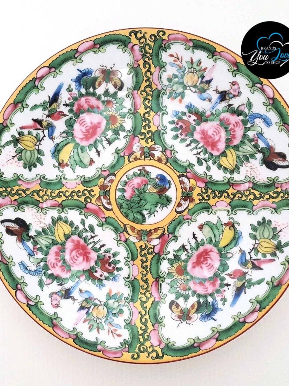1 Williams Sonoma Famille Rose Salad Plate 8.75" NEW Green Easter Spring - Picture 2 of 3